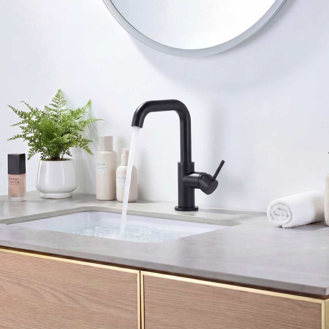 Tampa Single-Handle Single-Hole High-Arc Bathroom Faucet