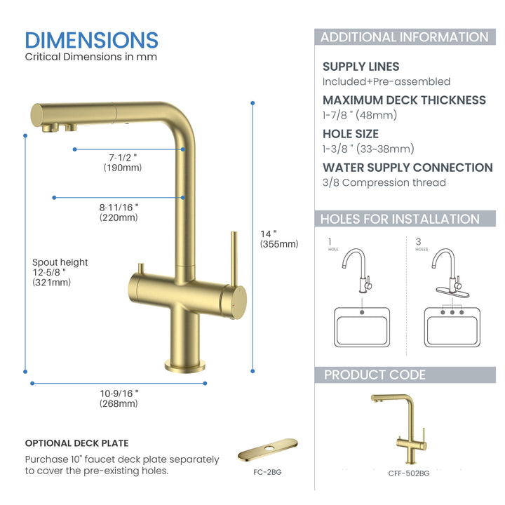 Halo 2-in-1 Pull-Out Kitchen Filtration Faucet