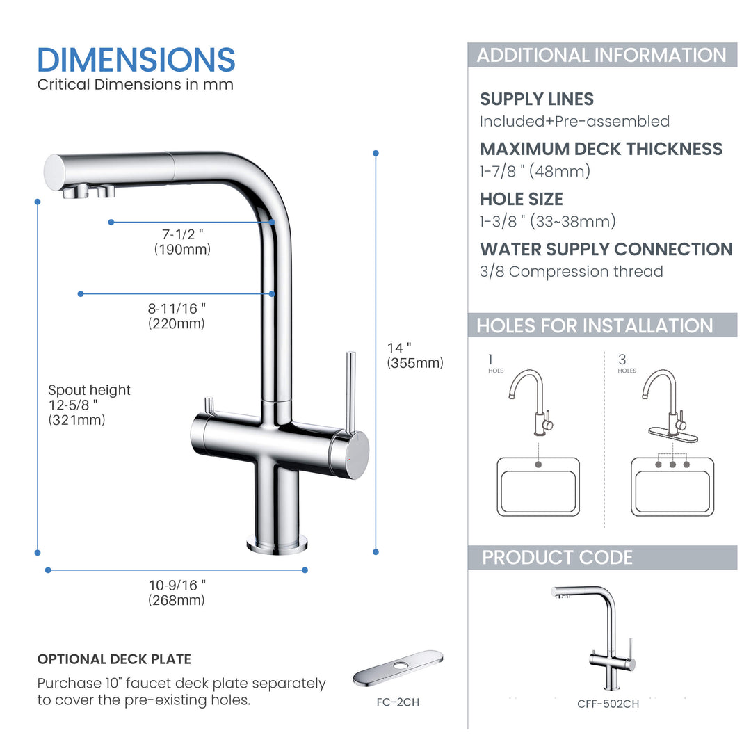 Halo 2-in-1 Pull-Out Kitchen Filtration Faucet