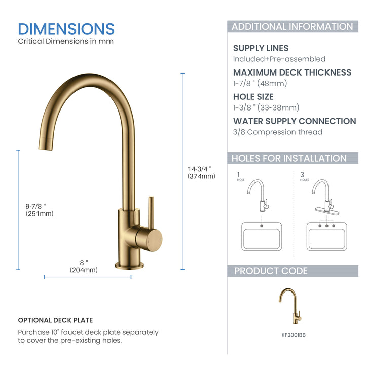 Halo Single-Handle Bar Sink Faucet