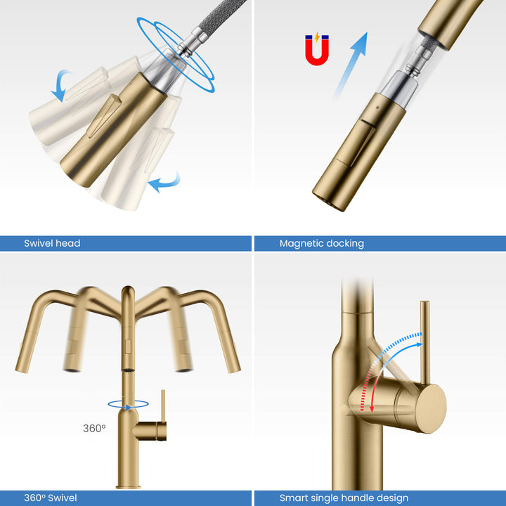 Tampa Single-Handle Pull-Down Kitchen Faucet