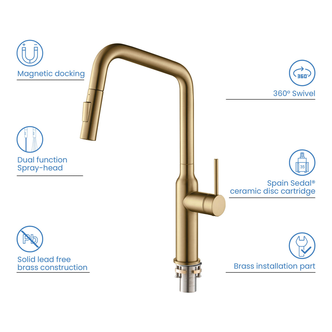 Tampa Single-Handle Pull-Down Kitchen Faucet