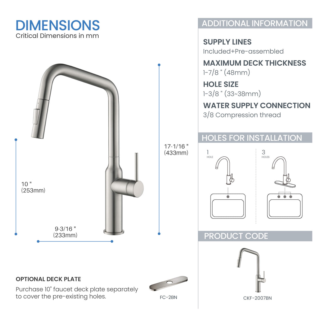 Tampa Single-Handle Pull-Down Kitchen Faucet