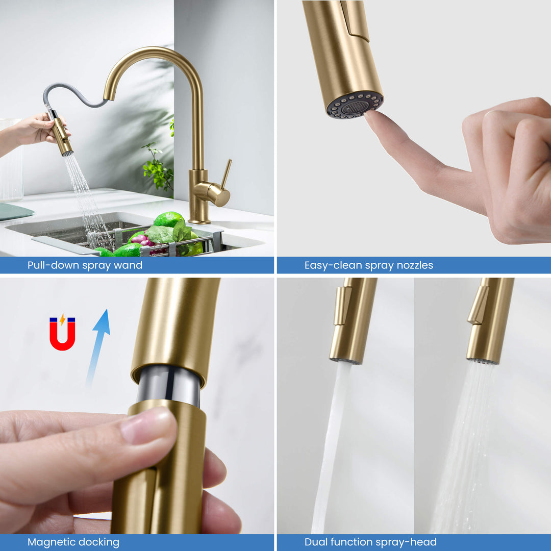 Halo Single-Handle Pull-Down Kitchen Faucet