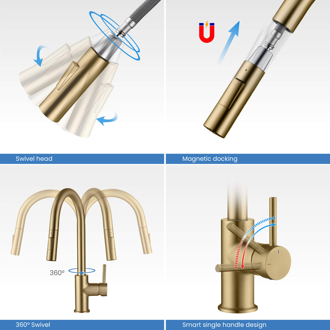 Halo Single-Handle Pull-Down Kitchen Faucet