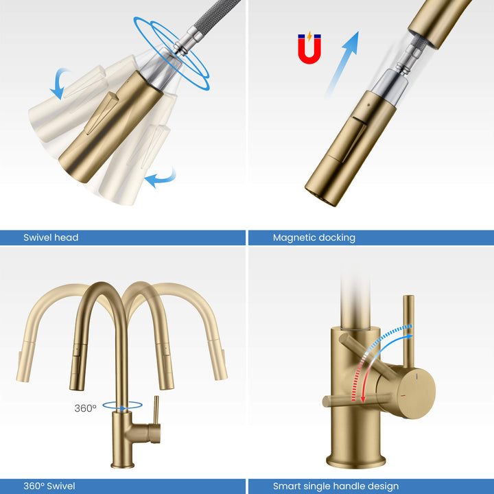Halo Single-Handle Pull-Down Kitchen Faucet