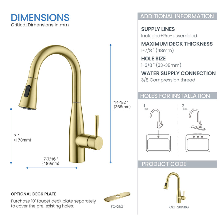 Plano Single-Handle Pull-Down Kitchen &amp; Bar Faucet