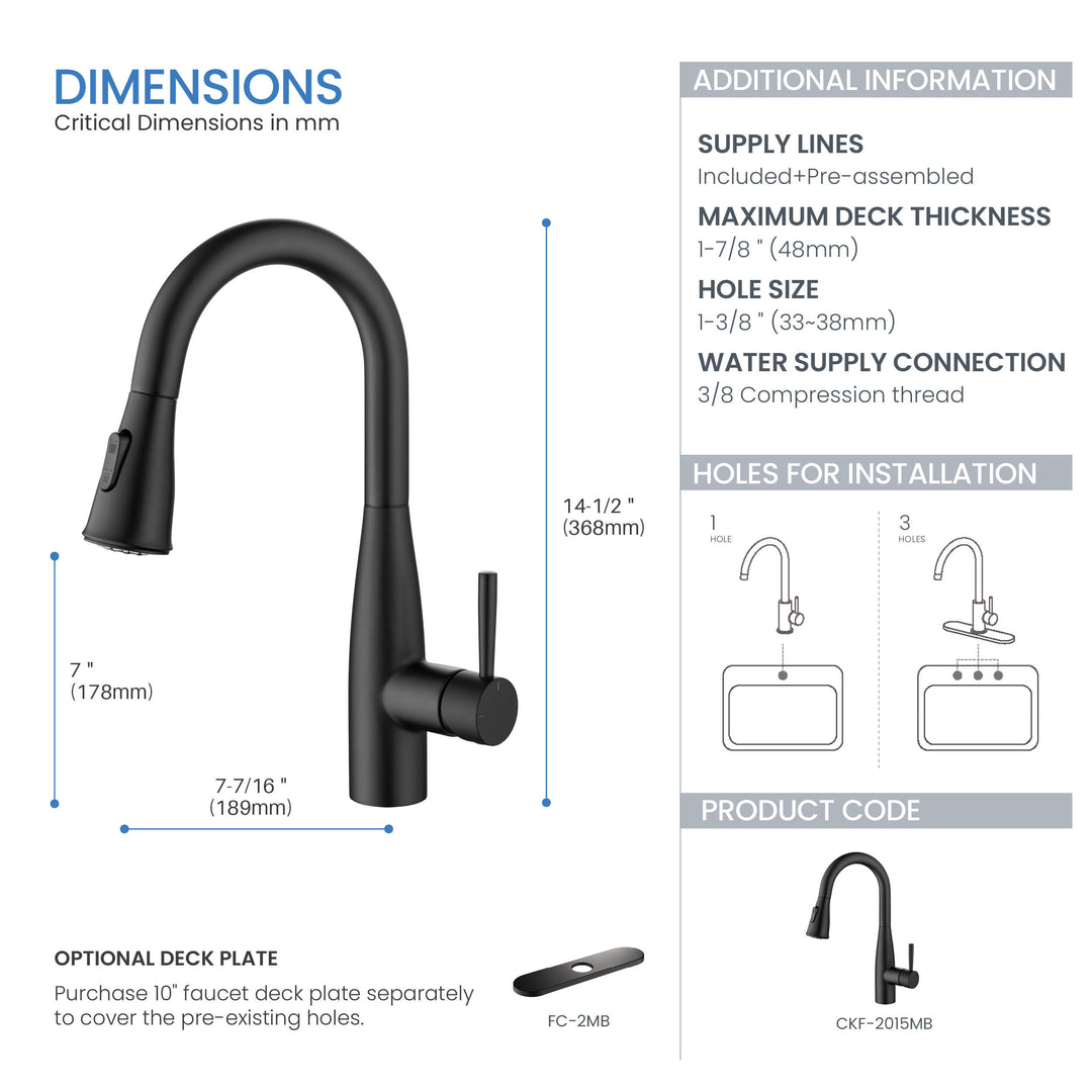 Plano Single-Handle Pull-Down Kitchen &amp; Bar Faucet