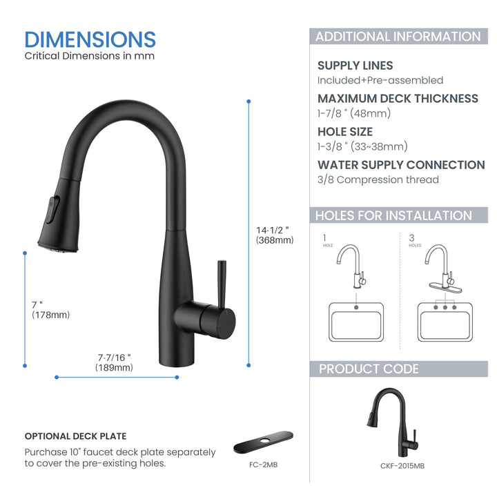 Plano Single-Handle Pull-Down Kitchen &amp; Bar Faucet