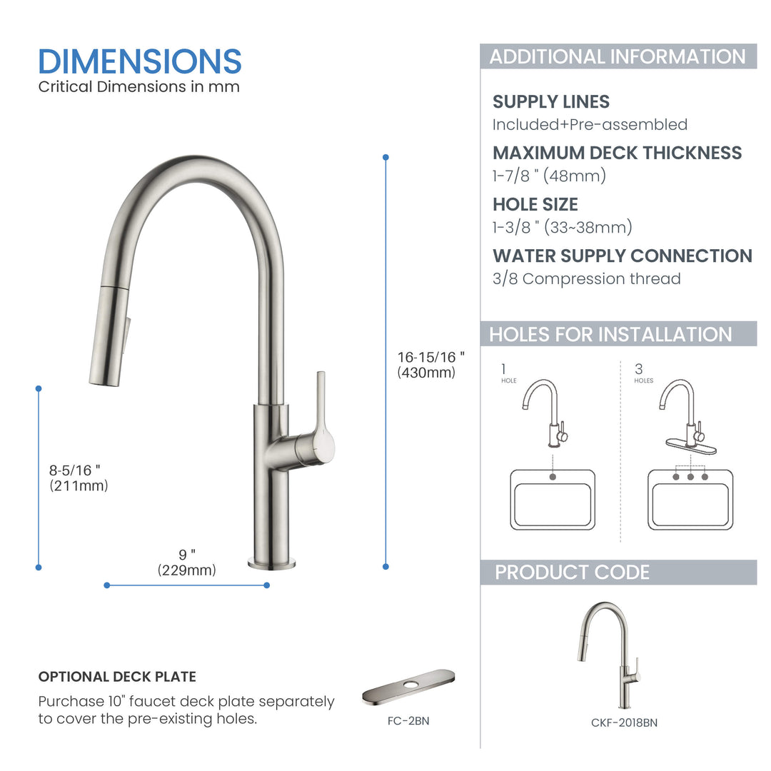 Neo Single-Handle Pull-Down Kitchen Faucet in Sink 2018