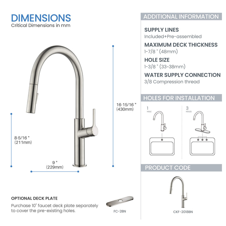 Neo Single-Handle Pull-Down Kitchen Faucet in Sink 2018
