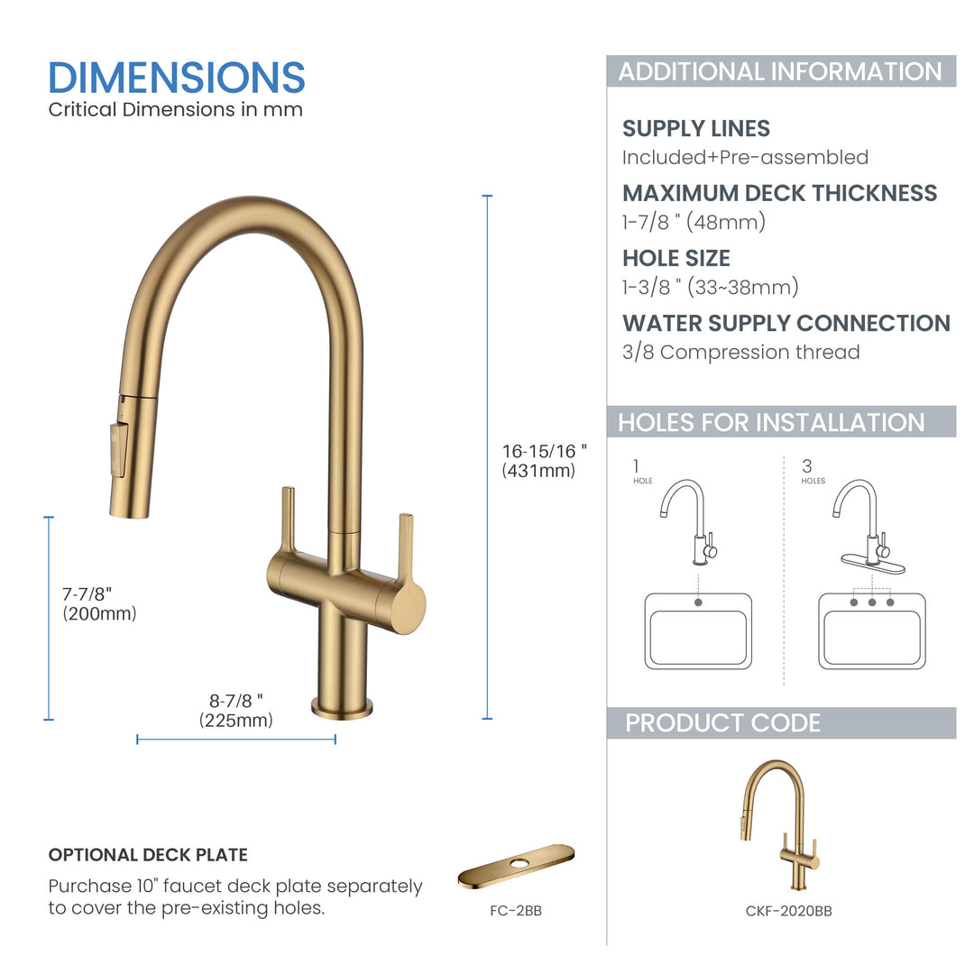 Neo Two-Handle Single-Hole Pull-Down Kitchen Faucet