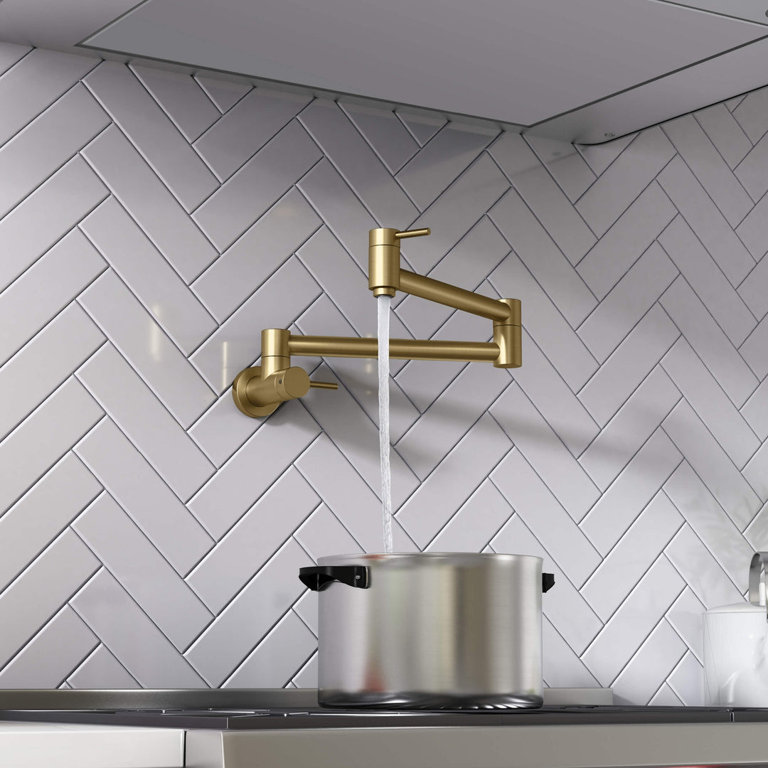 Halo Solid Brass Kitchen Pot Filler