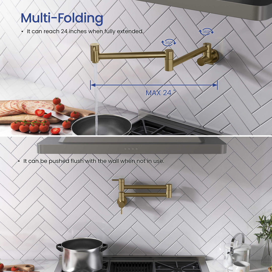 Halo Solid Brass Kitchen Pot Filler