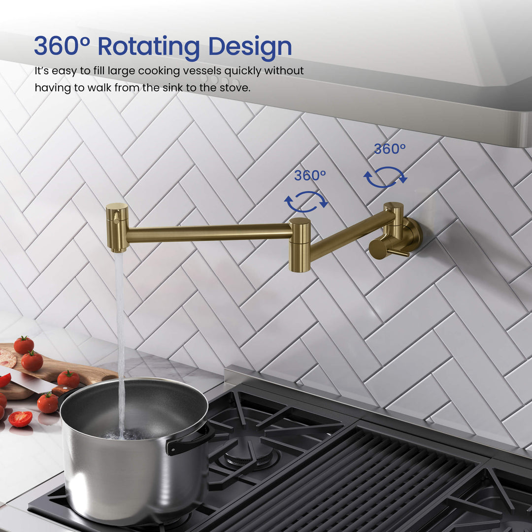 Halo Solid Brass Kitchen Pot Filler