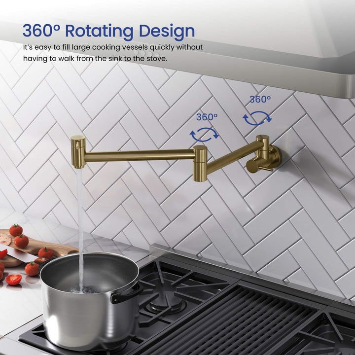 Halo Solid Brass Kitchen Pot Filler