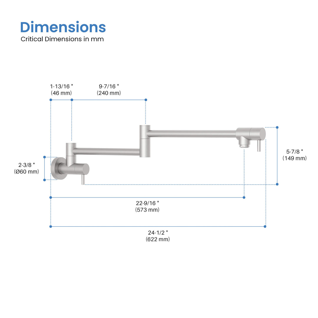 Stainless Steel Kitchen Pot Filler
