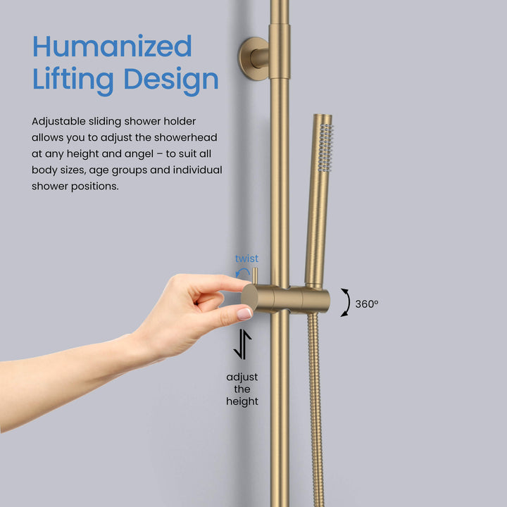 Halo Pressure-Balanced 2-Function Wall-Mount Shower Column with Rough-In Valve