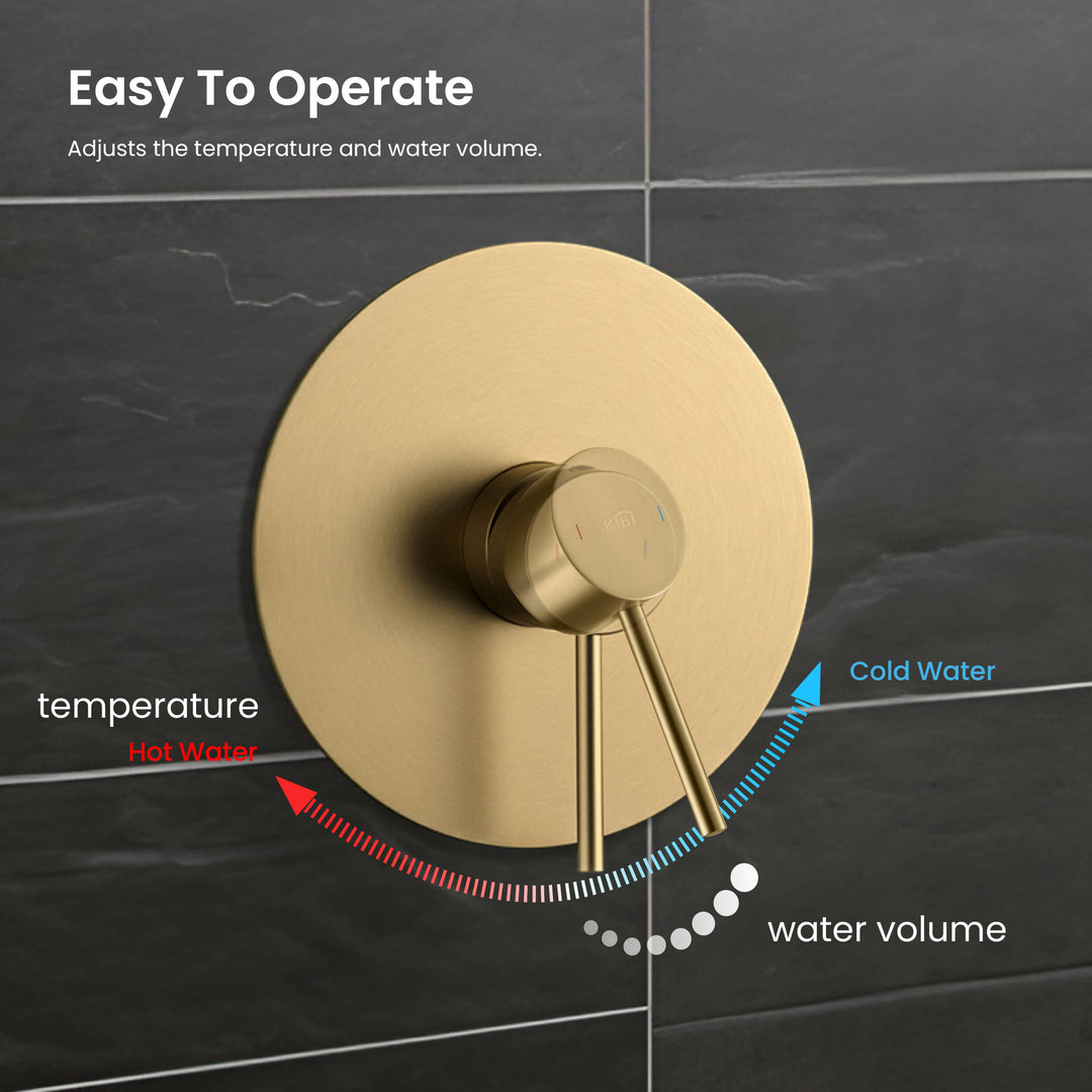 Halo Pressure-Balanced 2-Function Wall-Mount Shower Column with Rough-In Valve
