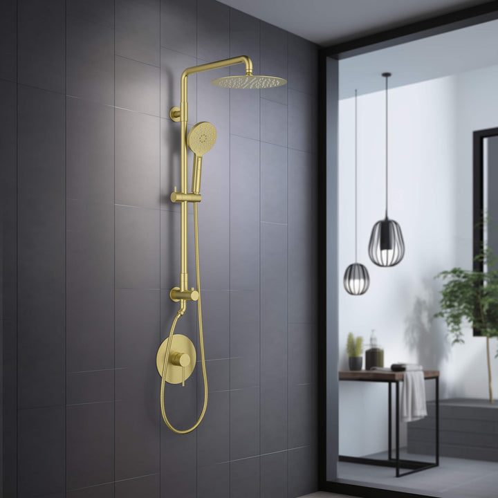 Halo Pressure-Balanced 2-Function Wall-Mount Shower Column with Rough-In Valve