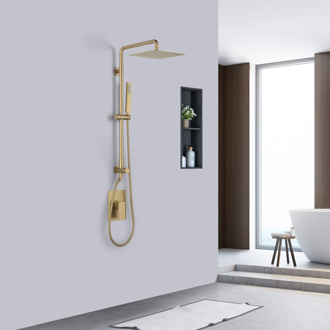 Quadra Pressure-Balanced 2-Function Wall Mount Shower Column with Rough-In Valve