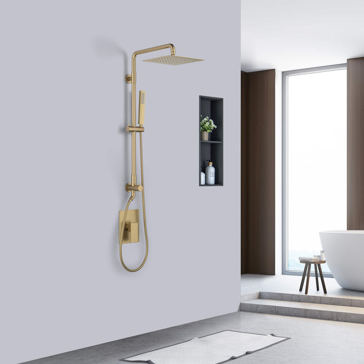 Quadra Pressure-Balanced 2-Function Wall Mount Shower Column with Rough-In Valve