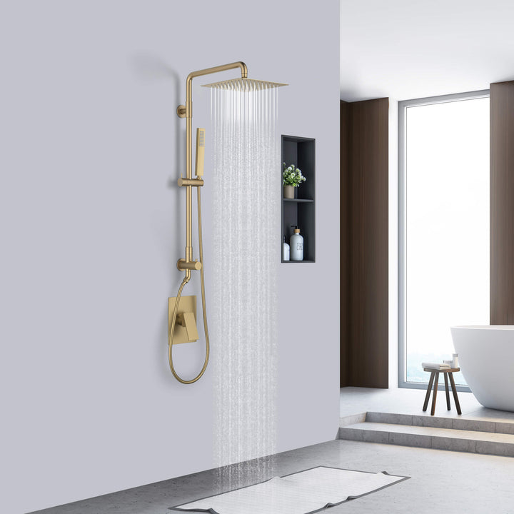 Quadra Pressure-Balanced 2-Function Wall Mount Shower Column with Rough-In Valve