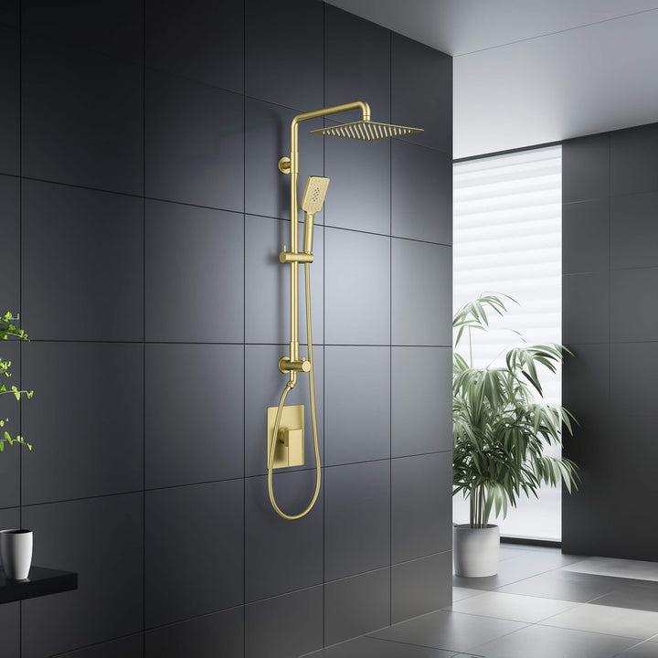 Quadra Pressure-Balanced 2-Function Wall Mount Shower Column with Rough-In Valve