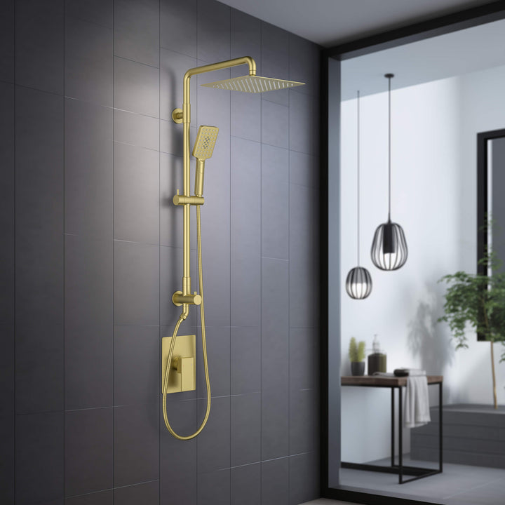 Quadra Pressure-Balanced 2-Function Wall Mount Shower Column with Rough-In Valve