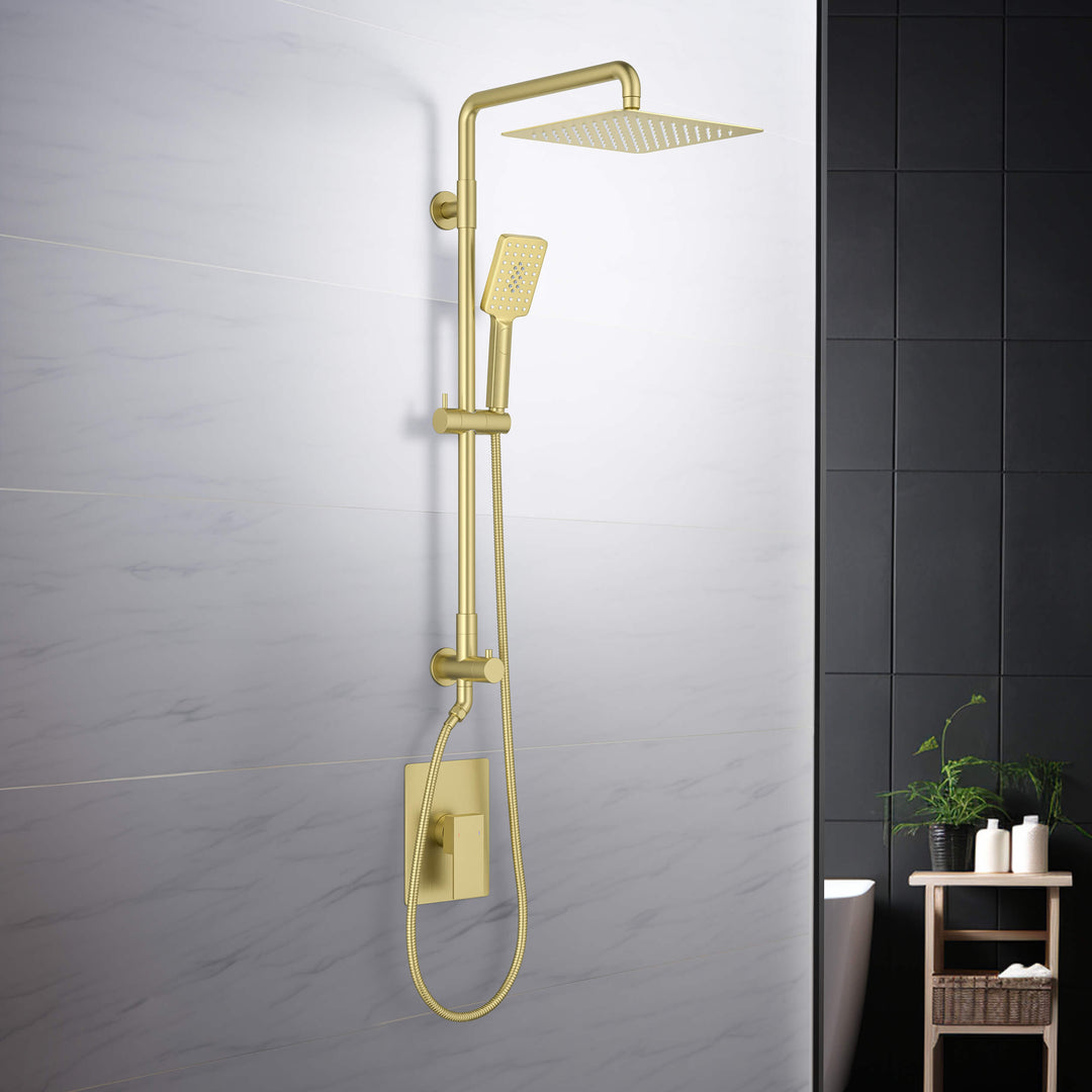 Quadra Pressure-Balanced 2-Function Wall Mount Shower Column with Rough-In Valve