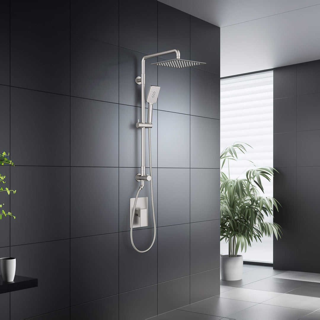 Quadra Pressure-Balanced 2-Function Wall Mount Shower Column with Rough-In Valve