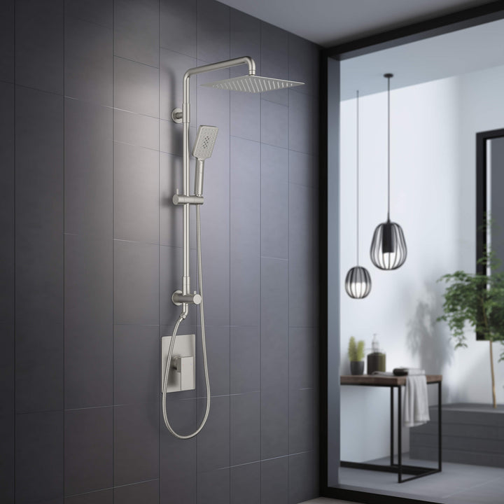 Quadra Pressure-Balanced 2-Function Wall Mount Shower Column with Rough-In Valve