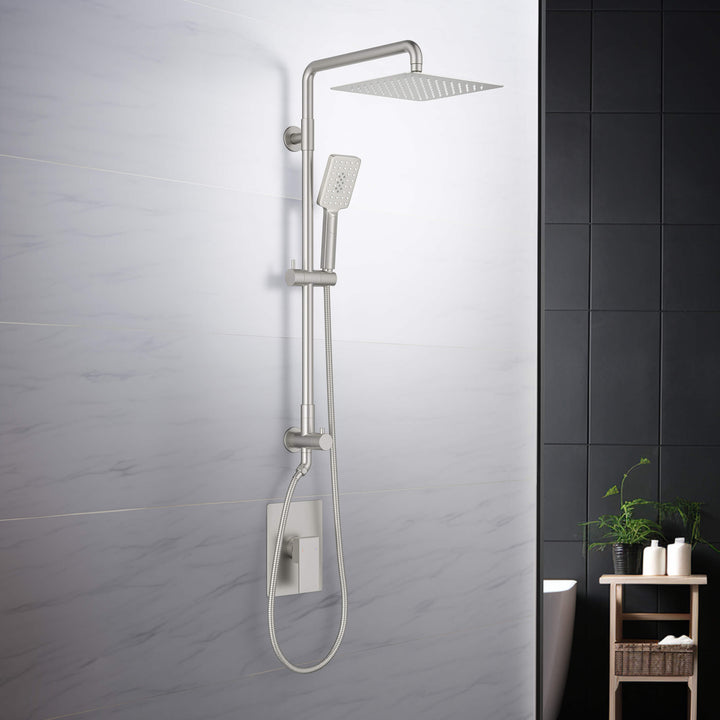 Quadra Pressure-Balanced 2-Function Wall Mount Shower Column with Rough-In Valve
