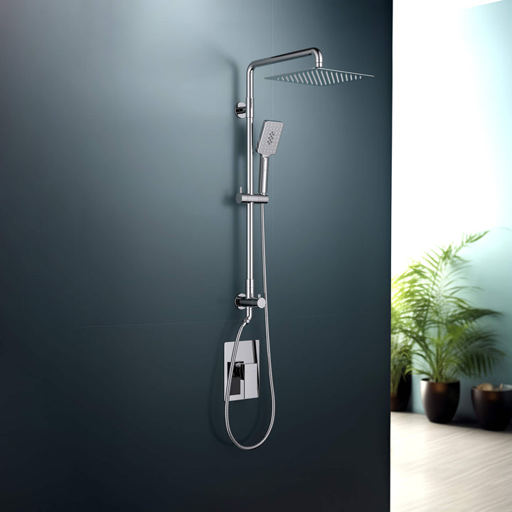 Quadra Pressure-Balanced 2-Function Wall Mount Shower Column with Rough-In Valve
