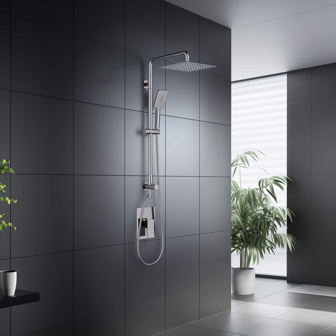 Quadra Pressure-Balanced 2-Function Wall Mount Shower Column with Rough-In Valve