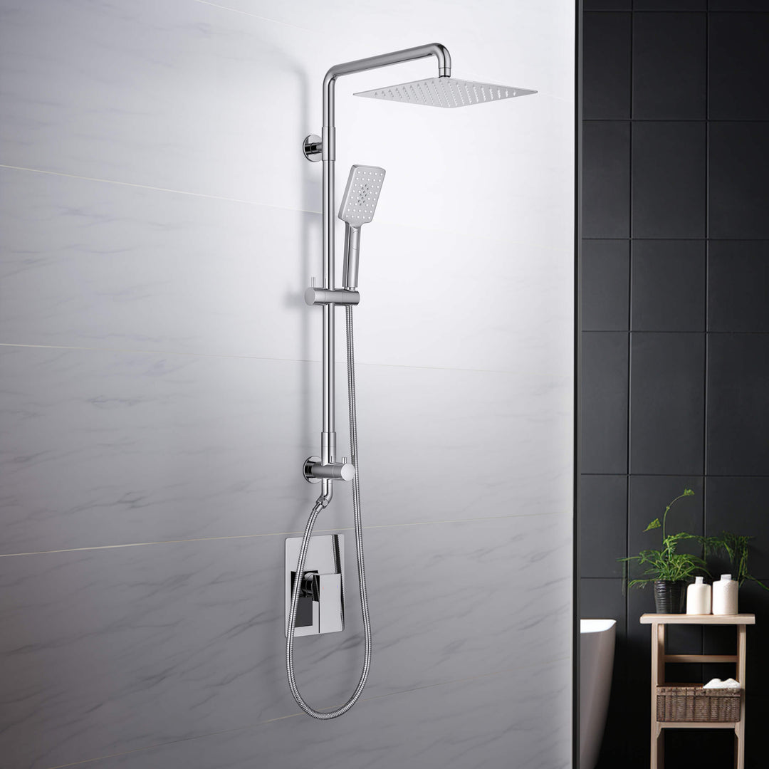 Quadra Pressure-Balanced 2-Function Wall Mount Shower Column with Rough-In Valve