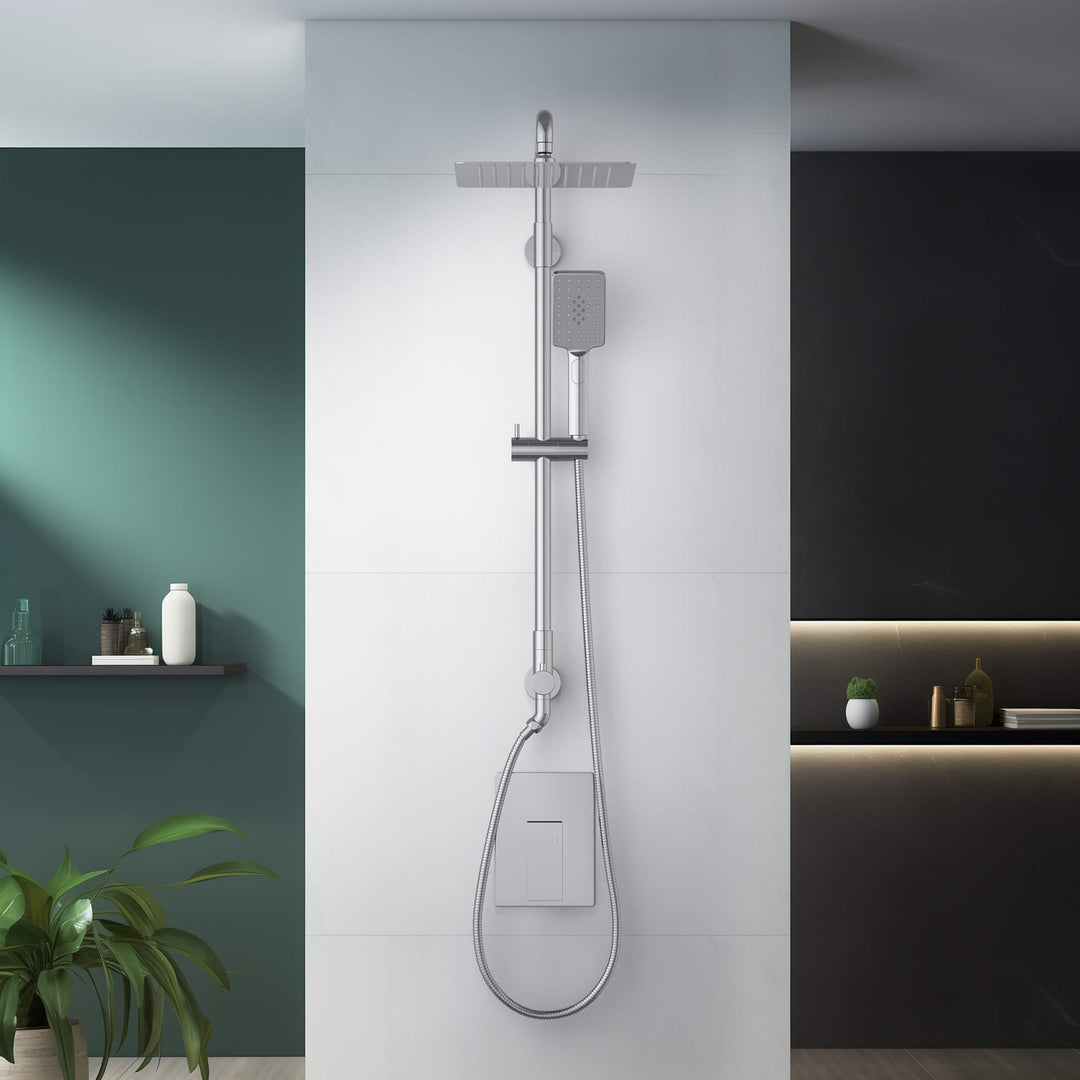 Quadra Pressure-Balanced 2-Function Wall Mount Shower Column with Rough-In Valve