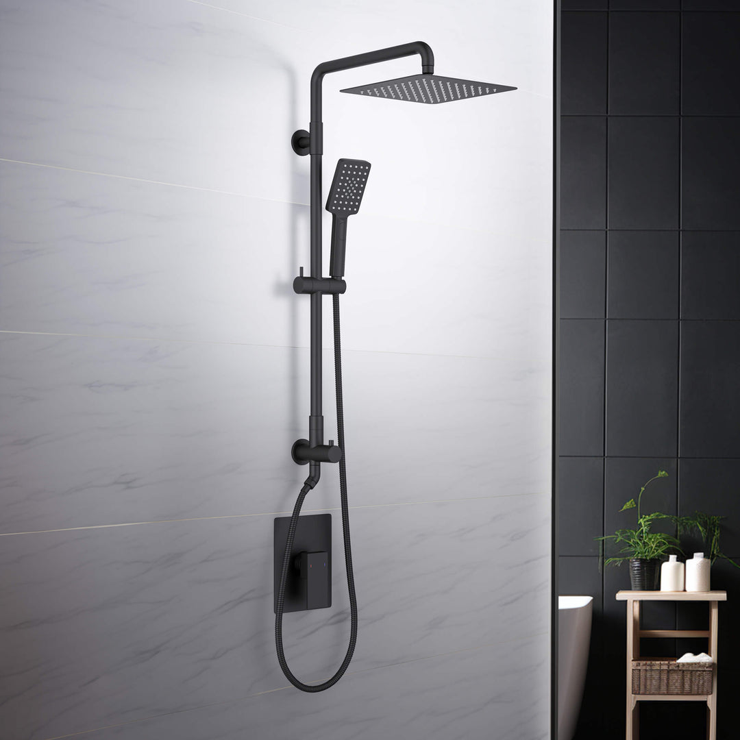 Quadra Pressure-Balanced 2-Function Wall Mount Shower Column with Rough-In Valve