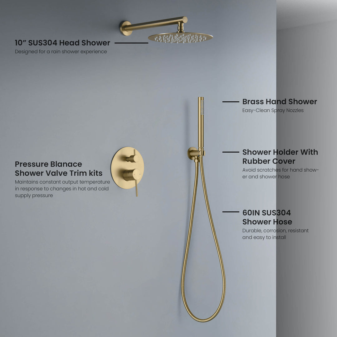 Halo Pressure-Balanced Wall-Mount Shower System