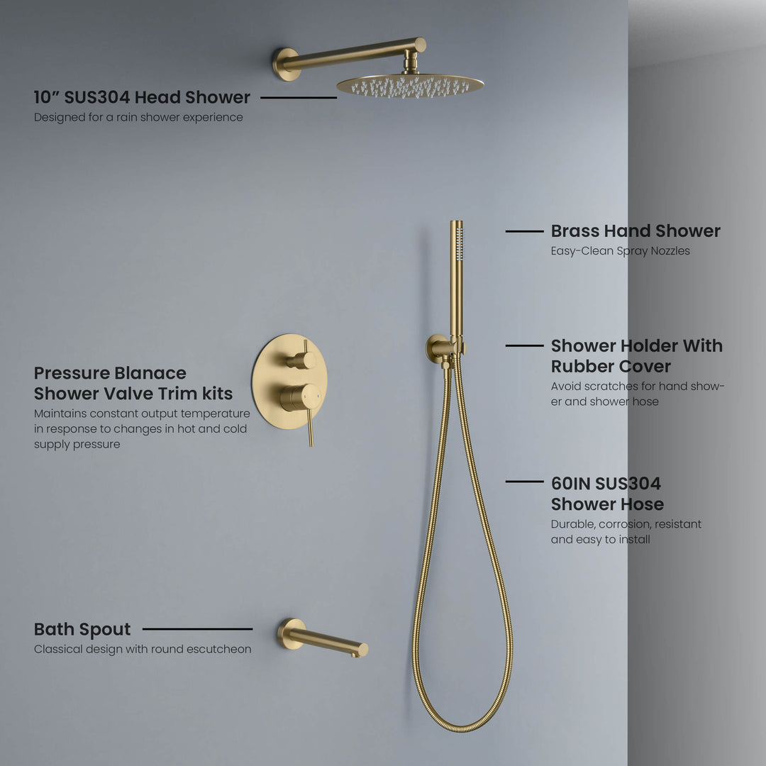Halo Pressure-Balanced Wall-Mount Shower System