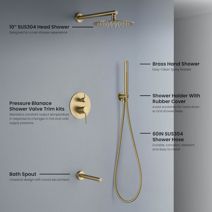 Halo Pressure-Balanced Wall-Mount Shower System