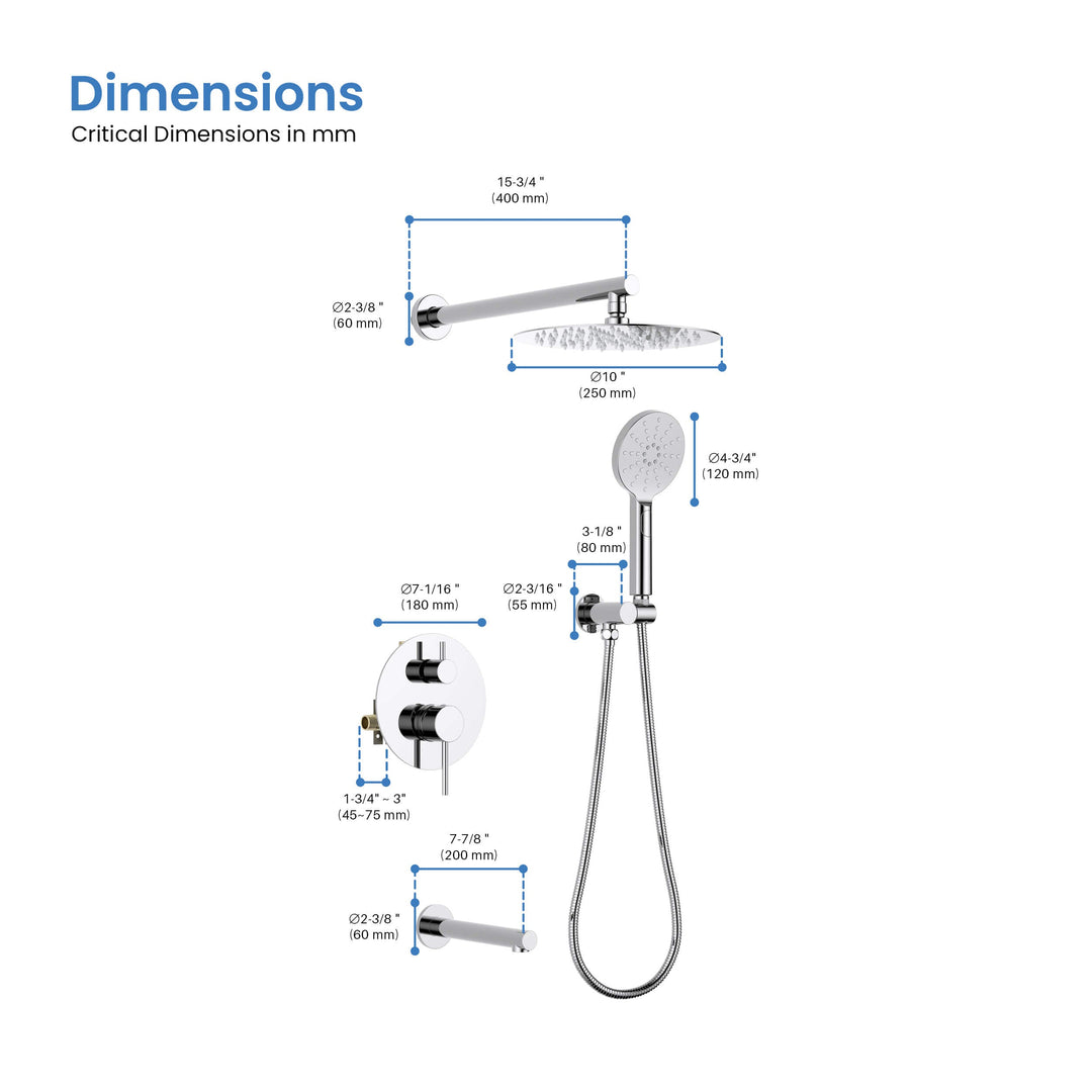 Halo Pressure-Balanced Wall-Mount Shower System
