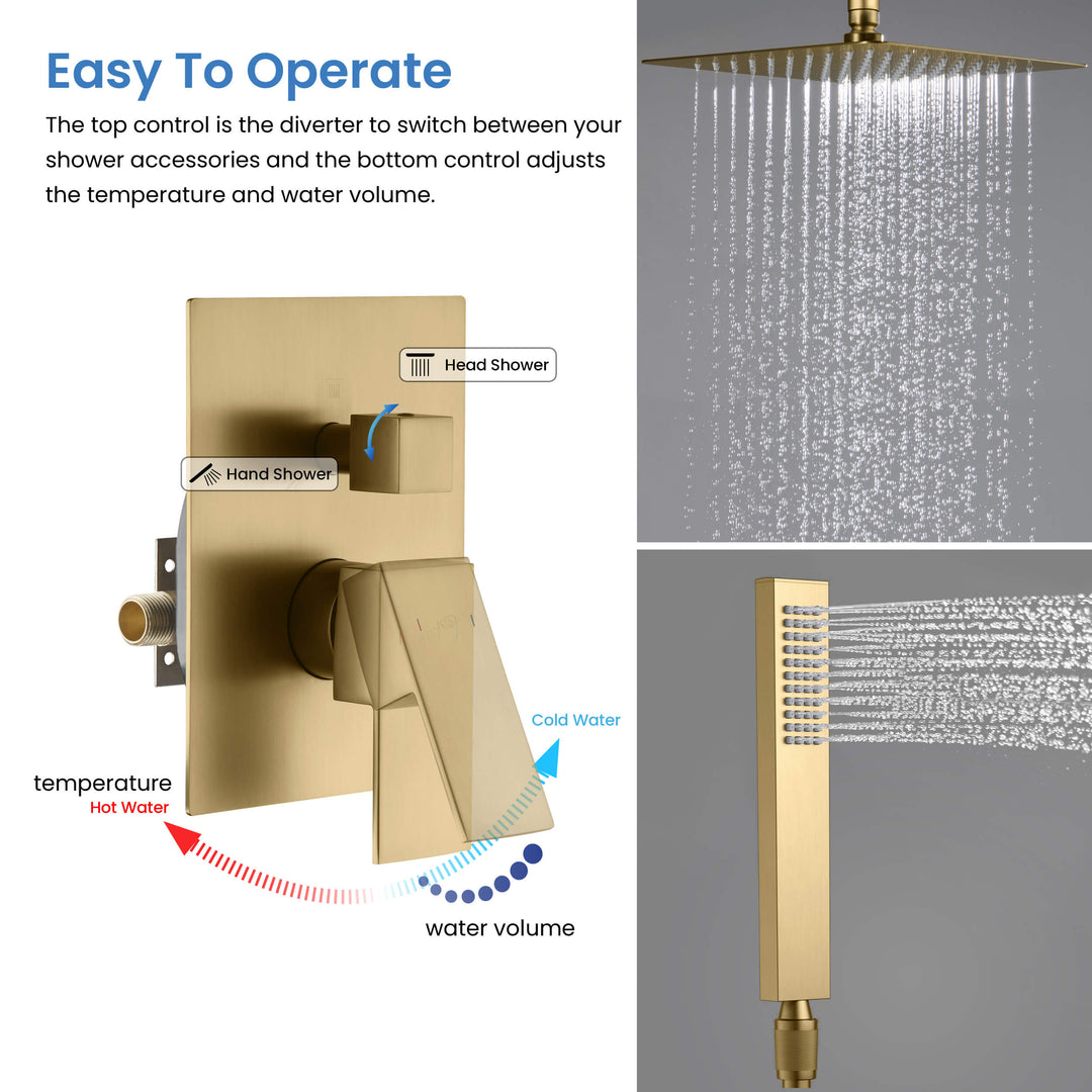 Quadra Pressure-Balanced Wall Mount Shower System