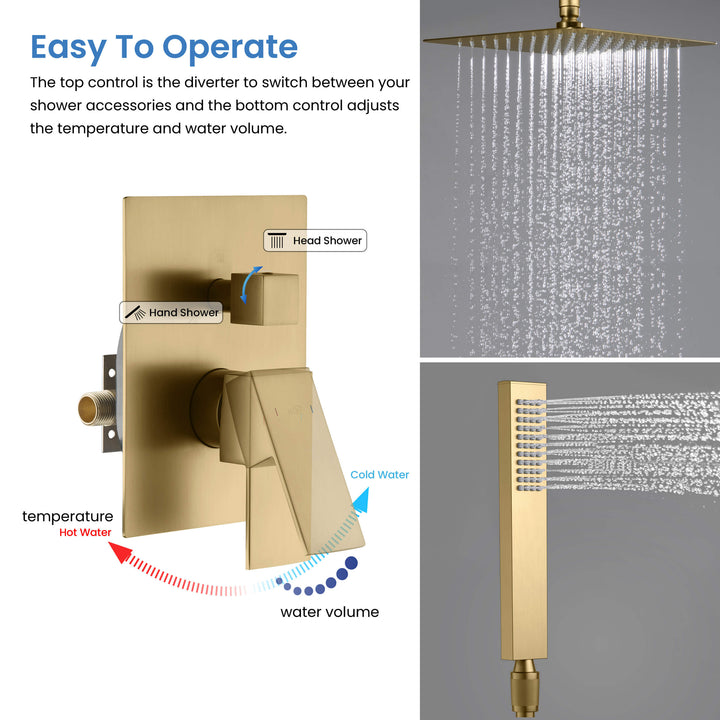 Quadra Pressure-Balanced Wall Mount Shower System
