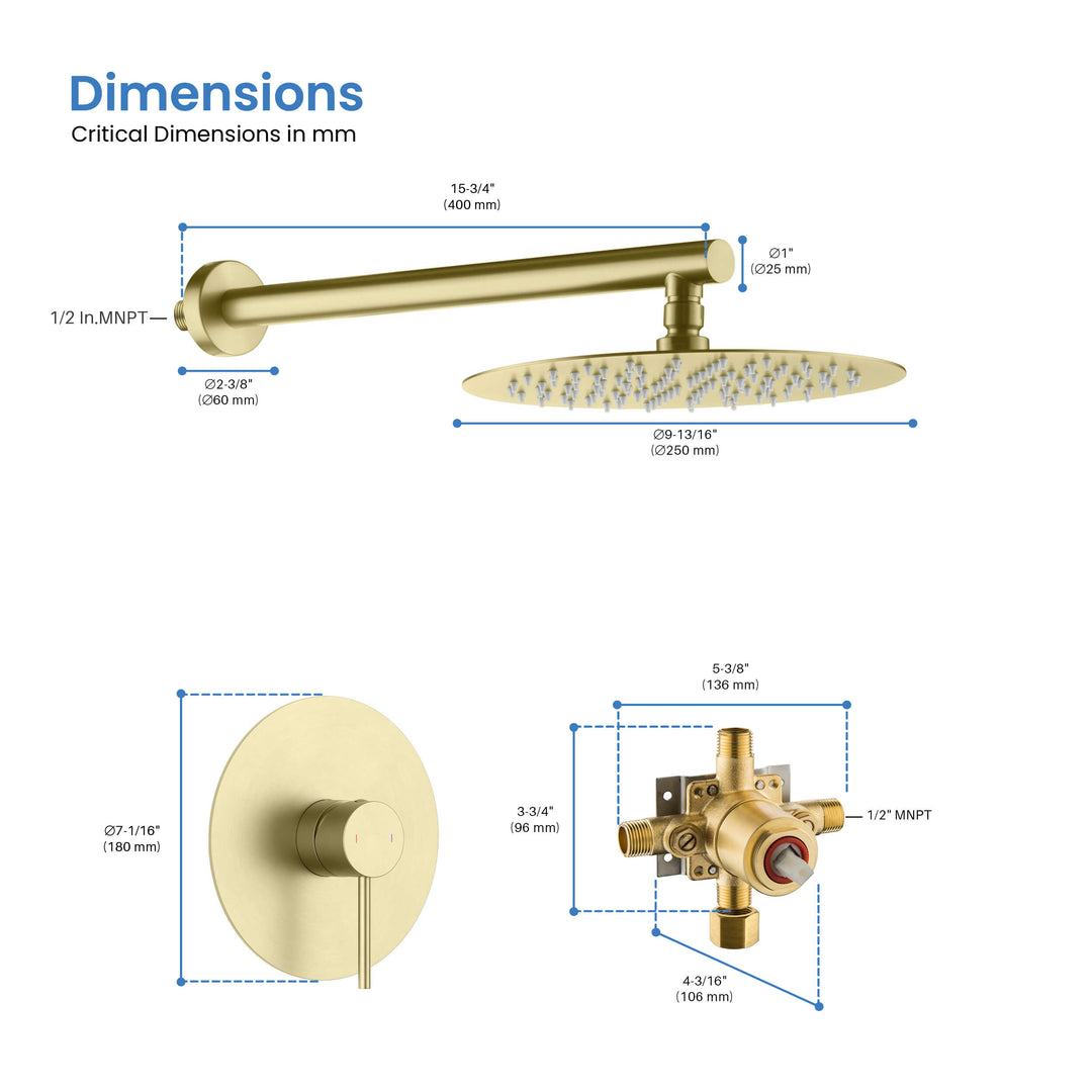 Halo Pressure-Balanced Wall-Mount Shower System