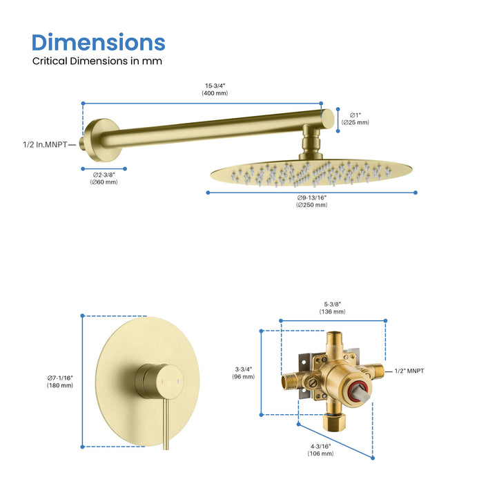 Halo Pressure-Balanced Wall-Mount Shower System