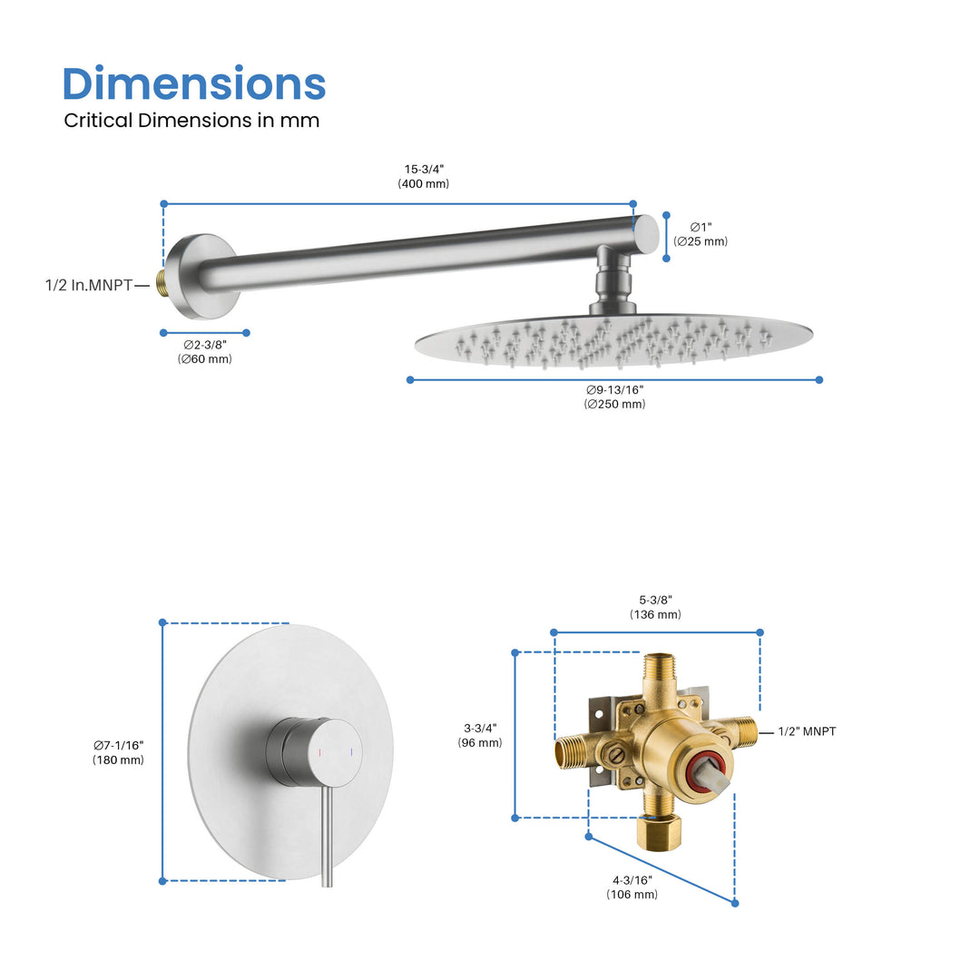 Halo Pressure-Balanced Wall-Mount Shower System