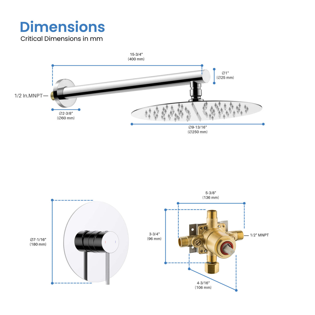 Halo Pressure-Balanced Wall-Mount Shower System