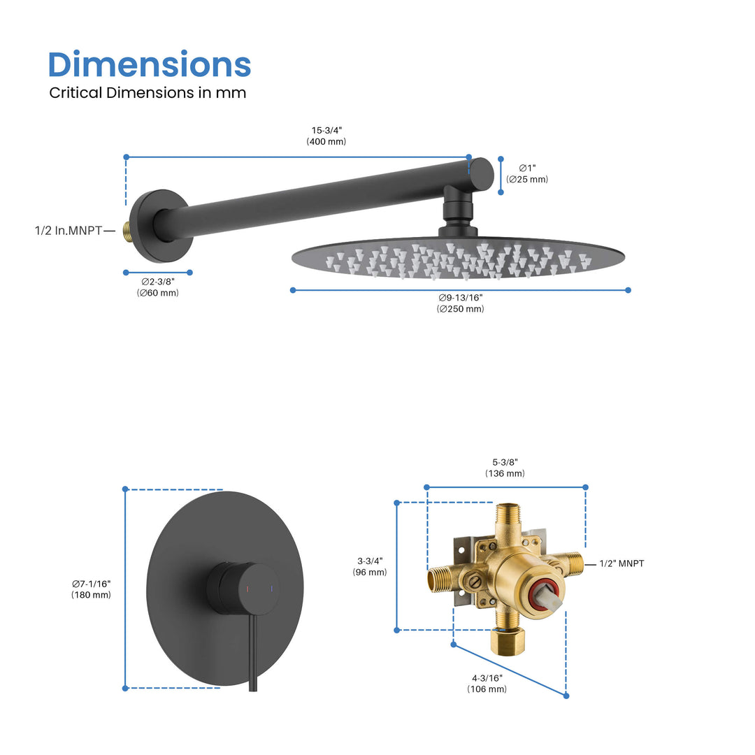 Halo Pressure-Balanced Wall-Mount Shower System