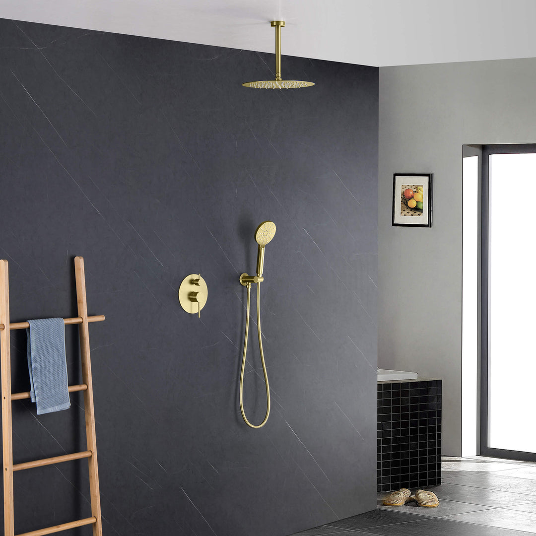 Halo Pressure-Balanced 2-Function Ceiling-Mount Shower System with Rough-In Valve